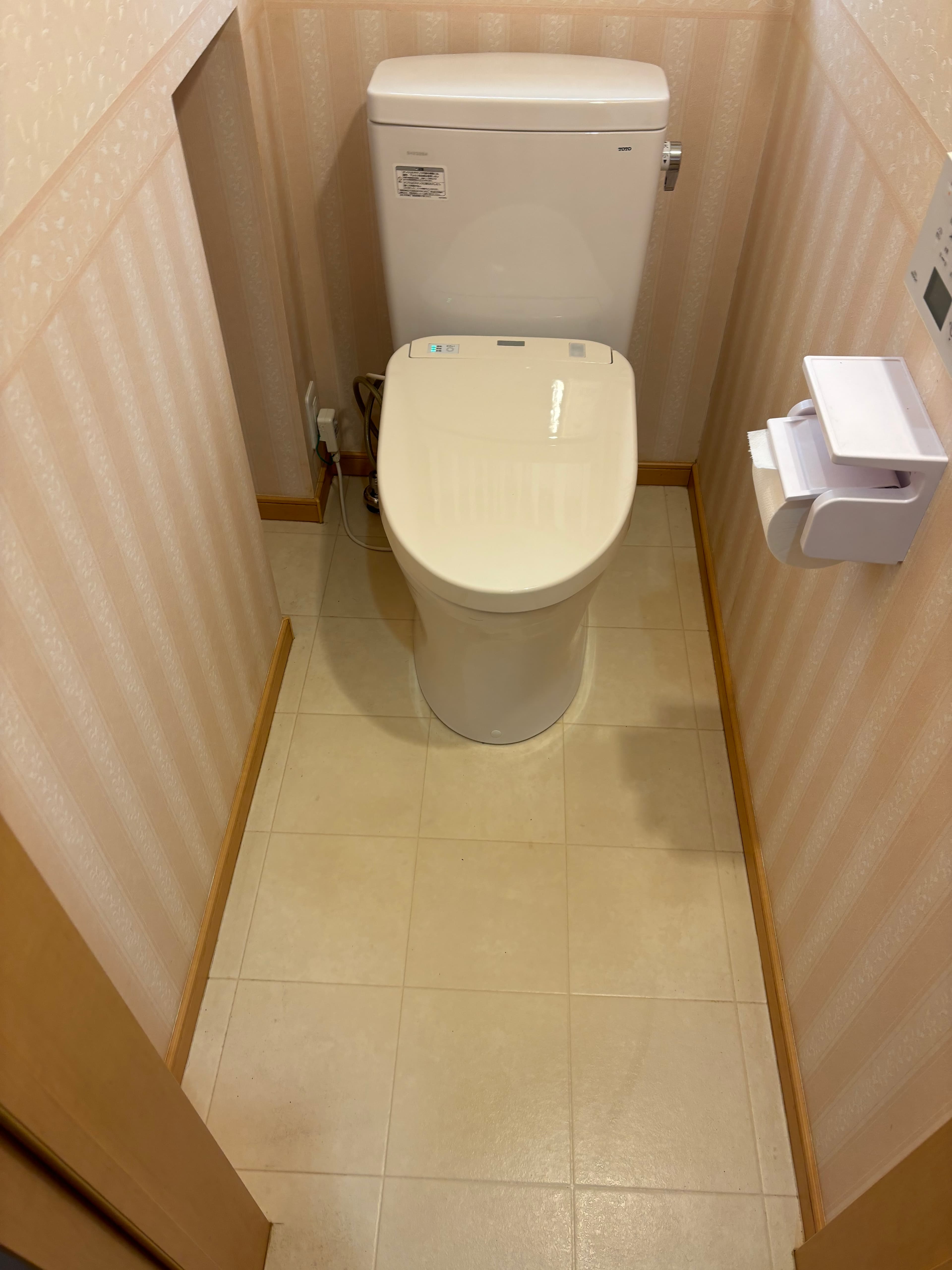 タンク付きトイレの新規設置